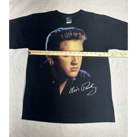 Vintage Y2K Elvis Presley Direct From Graceland Black T-shirt Size Medium - Picture 5 of 7